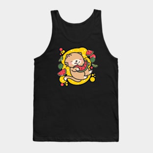 Cute Kawaii Watermelon Cat Tank Top